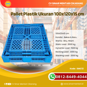 Pallet Plastik Baru & Bekas 100x120x15 [SMC12]