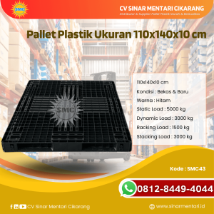Pallet Plastik Baru & Bekas 110x140x10 [SMC43]